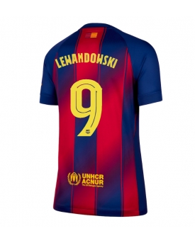 Barcelona Robert Lewandowski #9 Maglia Gara Casa Repliche 2025-26 Donna Maniche Corte